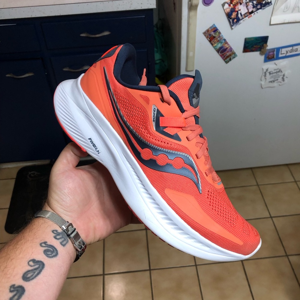 Women’s Saucony Guide 15 ‘Coral Orange/Navy size 10.5 - Picture 5 of 9